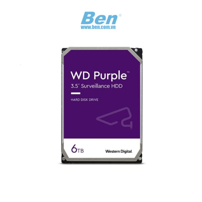 Ổ cứng gắn trong HDD Western Purple 6TB SATA 3 128MB 5640RPM (WD62PURZ)