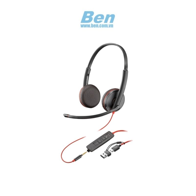 Tai nghe có dây Poly BW 3225 USB-C HS +3.5mmP +USB-C/A ( 8X229AA)