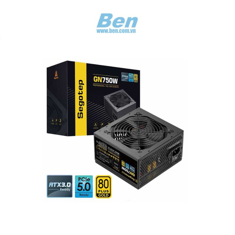 Nguồn SEGOTEP GN750W - 750W - 80 Plus Gold - ATX3.0+PCIE 5.0 - Non Modular