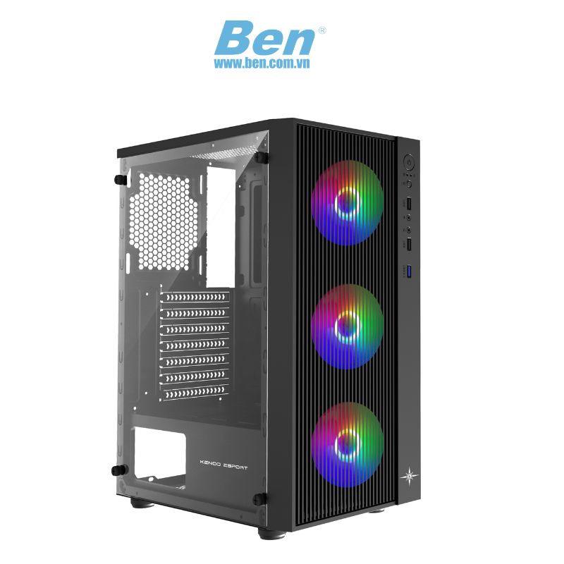 Vỏ Máy Tính Kenoo Esport Af13 - 3F - Màu Đen (Size Atx)