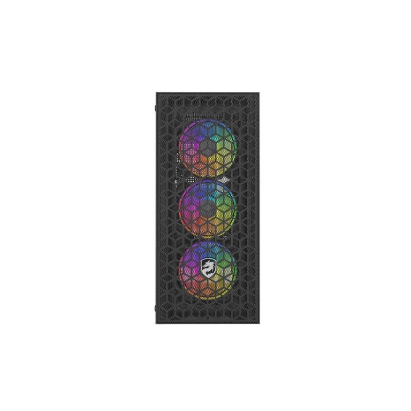 Vỏ case máy tính Vitra PHANTOM A8 RGB Black (Mid Tower/Màu Đen/Kèm sẵn 3 Fan RGB)