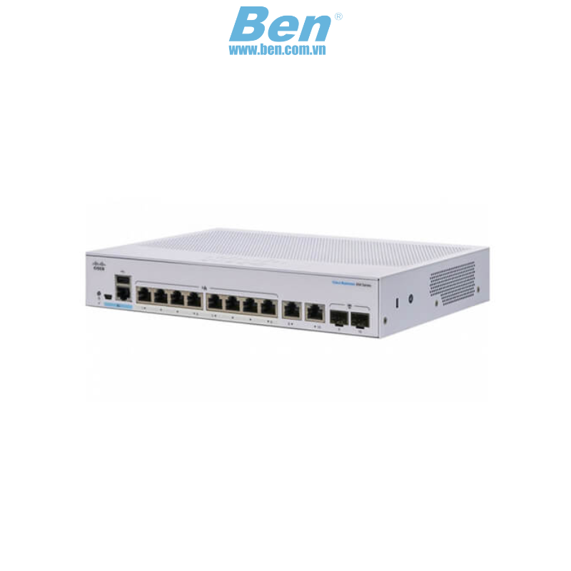 Thiết bị chuyển mạch Managed Switch Cisco 8-Port Gigabit Ethernet + 2x1G combo (CBS350-8T-E-2G-EU)