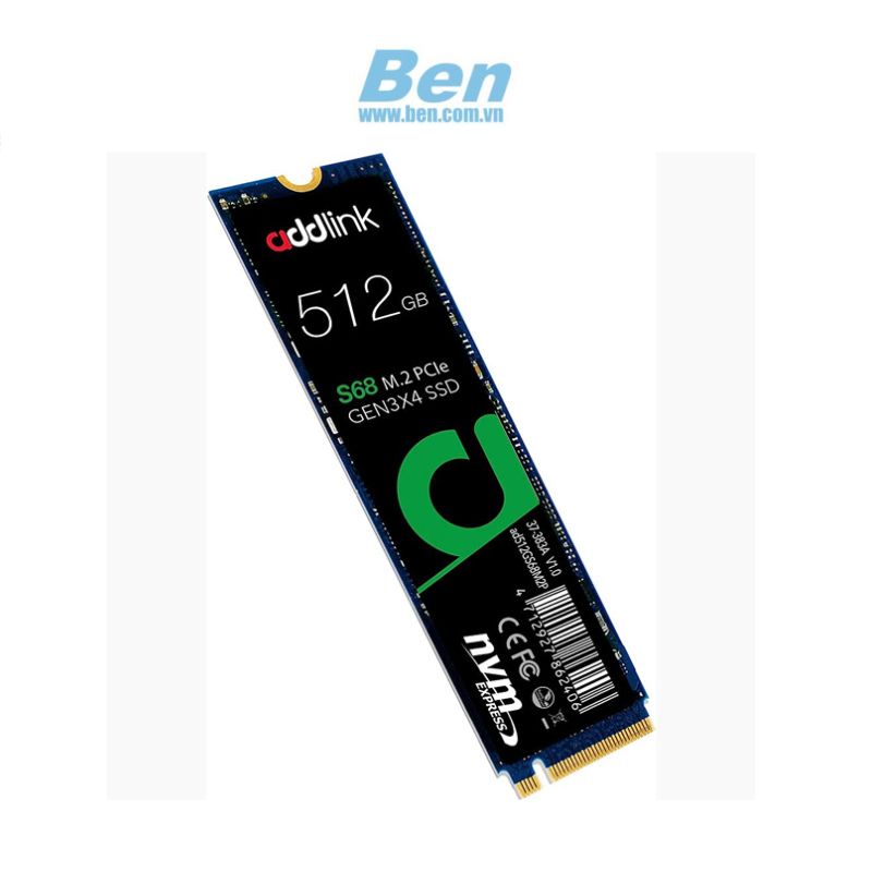 ổ cứng ADDLINK SSD 512GB M.2 2280 PCIE GEN3X4 NVME (AD512GBS68M2P)
