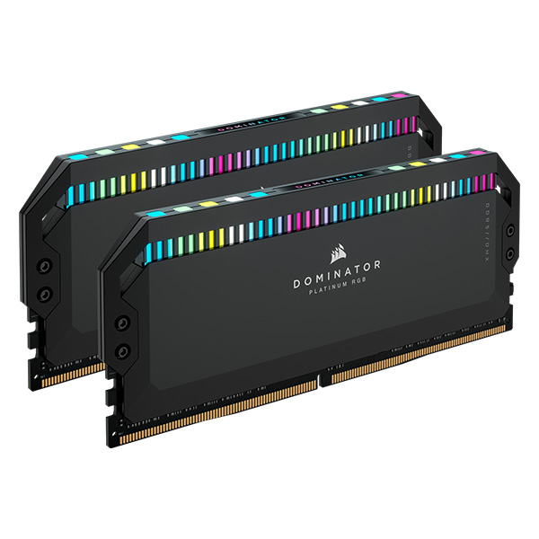 Bộ nhớ trong máy tính để bàn Corsair DOMINATOR PLATINUM RGB Black Heatspreader DDR5, 6000MHz 32GB 2x16GB DIMM, 1.25V ( CMT32GX5M2X6000C36)