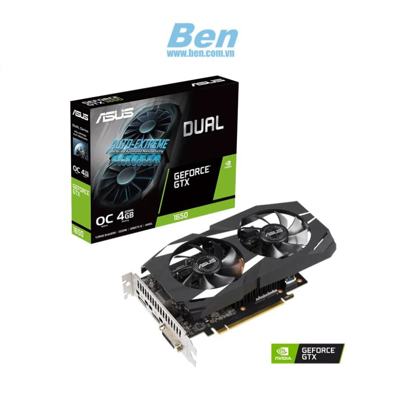 VGA Asus Dual GTX 1650 OC 4GB DDR6 (DUAL-GTX1650-O4GD6-P-EVO)