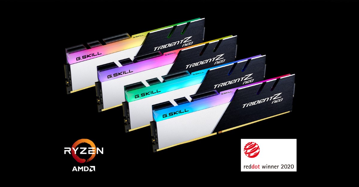B? nh? trong máy tính d? bàn Gskill Trident Z Neo DDR4 bus 3600Mhz 32Gb (2x16GB) F4-3600C18D-32GTZN
