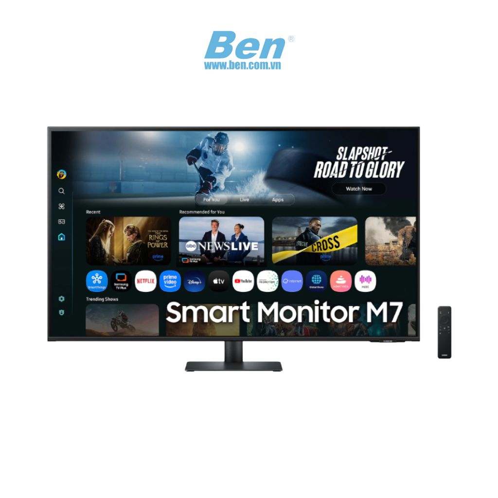 Màn hình máy tính Samsung Smart Monitor M7 - LS43FM702UEXXV | 43 inch UHD | IPS | 60Hz | HDMI + USB-C + Bluetooth + Wi-Fi + Remote | 3Yrs