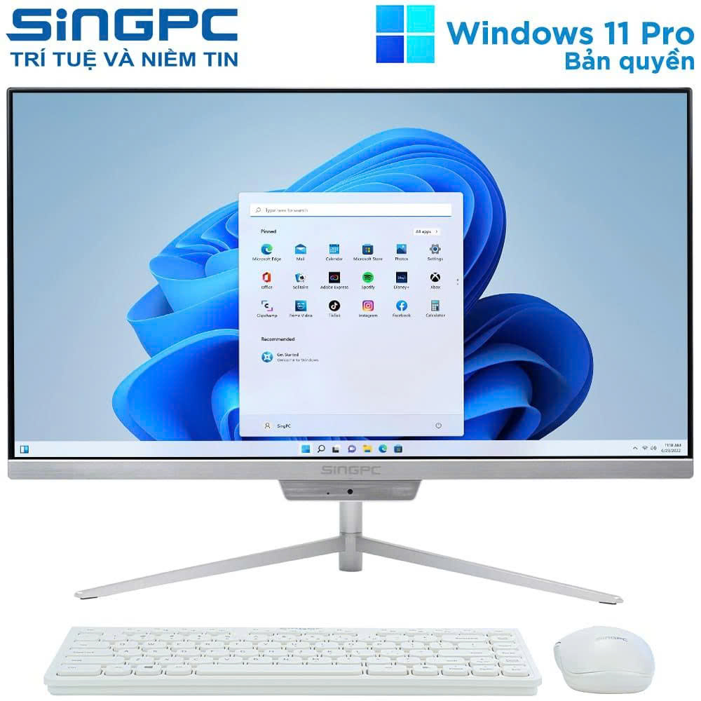 Máy tính AIO SingPC M22Vi512H8M2-W (I5 12450H/ 8GB/ 256GB SSD/ 21.5inch/ Win 11 Pro)