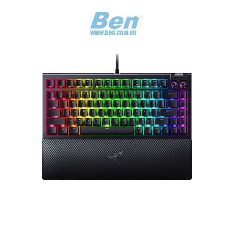 Bàn phím cơ có dây Razer BlackWidow V4 75% RGB Hotswap Razer Switch Orange RZ03-05000100-R3M1