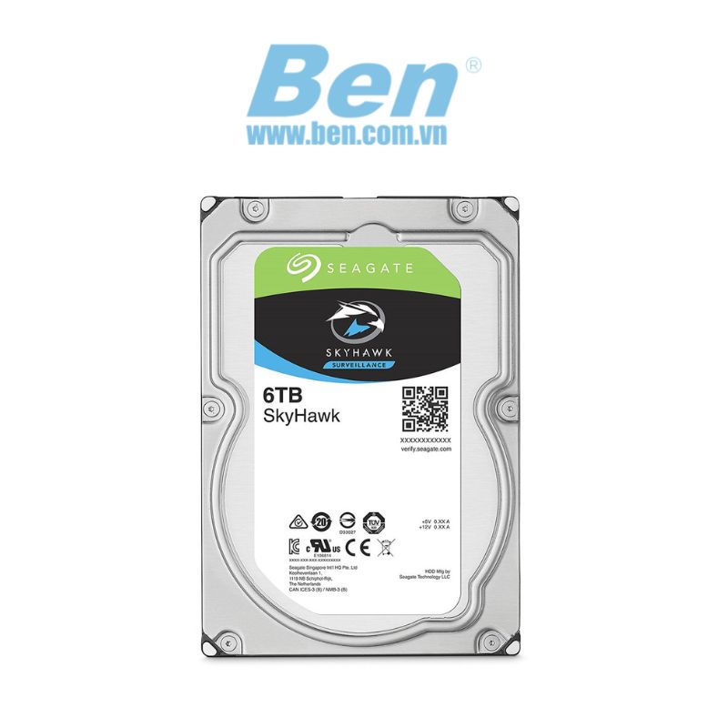 Ổ Cứng Gắn Trong Hdd Seagate Skyhawk St6000Vx001 6Tb 3.5 Sata 3 (Skyhawk.6000.Sata.5400Rpm)