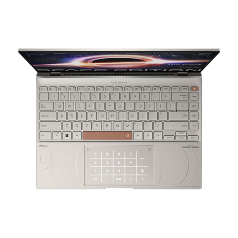 Laptop Asus Zenbook (UX5401ZAS-KN130W)/ Xám/ Intel Core i5-12500H (up to 4.50 GHz, 18M)/ RAM 16GB GDDR5/ SSD 512GB/ Intel Iris Xe Graphics/ 14inch WQHD/  3Cell/ Win 11H/ Túi + NotePad/ 2Yrs