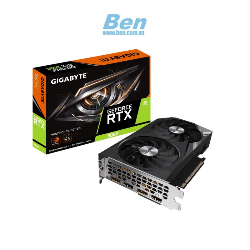 VGA Gigabyte GeForce RTX 3060 WINDFORCE OC 12GB GDDR6 ( N3060WF2OC-12GD )