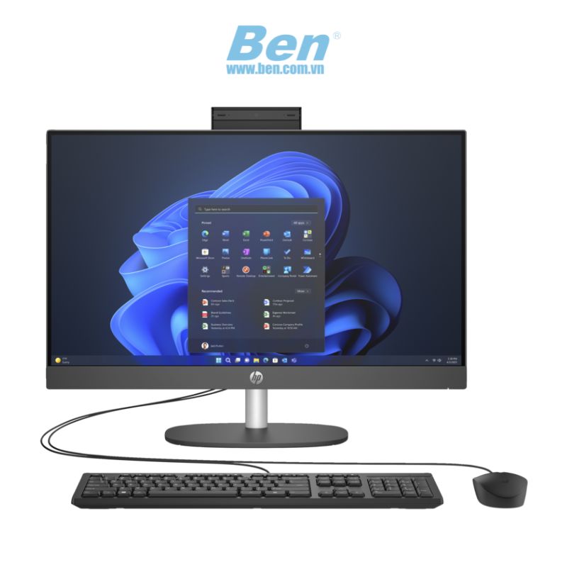 Máy tính để bàn All in one HP ProOne 240 G10 ( 8W306PA ) | Đen | Intel Core i3-N300 | RAM 8GB | 512GB SSD | Intel UHD Graphics | 23.8 inch FHD | WL BT | K & M | Win 11 | 1Yr