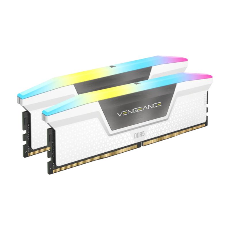 Bộ nhớ trong máy tính để bàn Corsair Vengeance RGB (CMH32GX5M2B6200C36W) 32GB (2x16GB) DDR5 6200MHz (White)