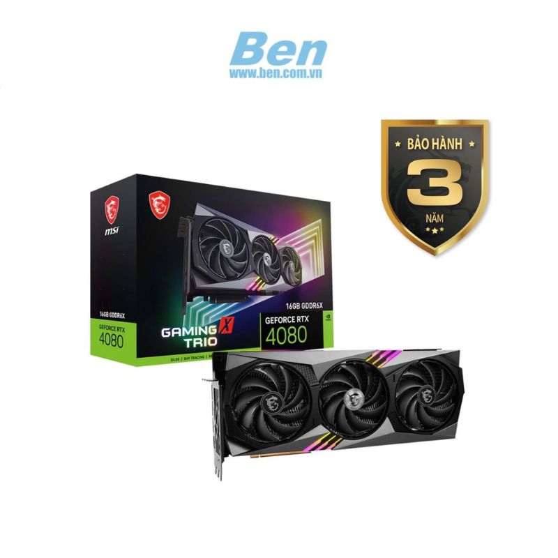 VGA MSI GeForce RTX 4080 SUPER GAMING X TRIO 16G GDDR6X