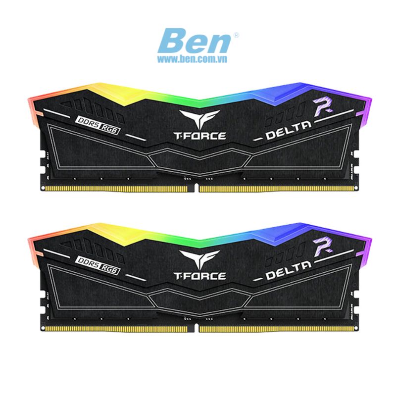 RAM PC TEAM T-Force Delta Black RGB (2 x 32GB) 64Gb DDR5 5600MHz (FF3D564G5600HC36BDC01)