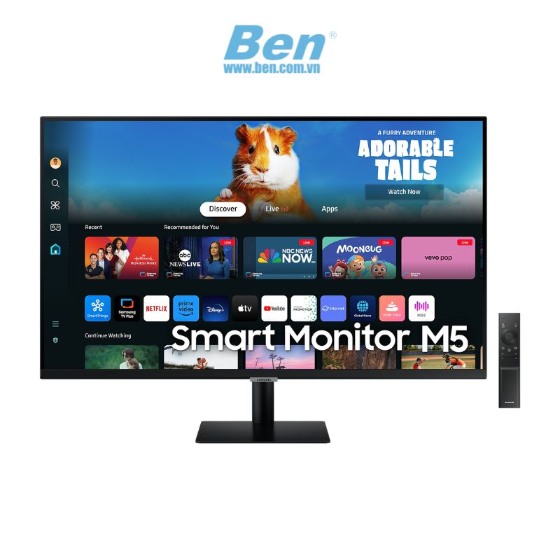 Màn hình máy tính Samsung Smart monitor M5 ( LS32DM500EEXXV ) | 32 inch FHD | 60Hz | VA | 4 ms | USB + HDMI | Wifi | 2Yrs