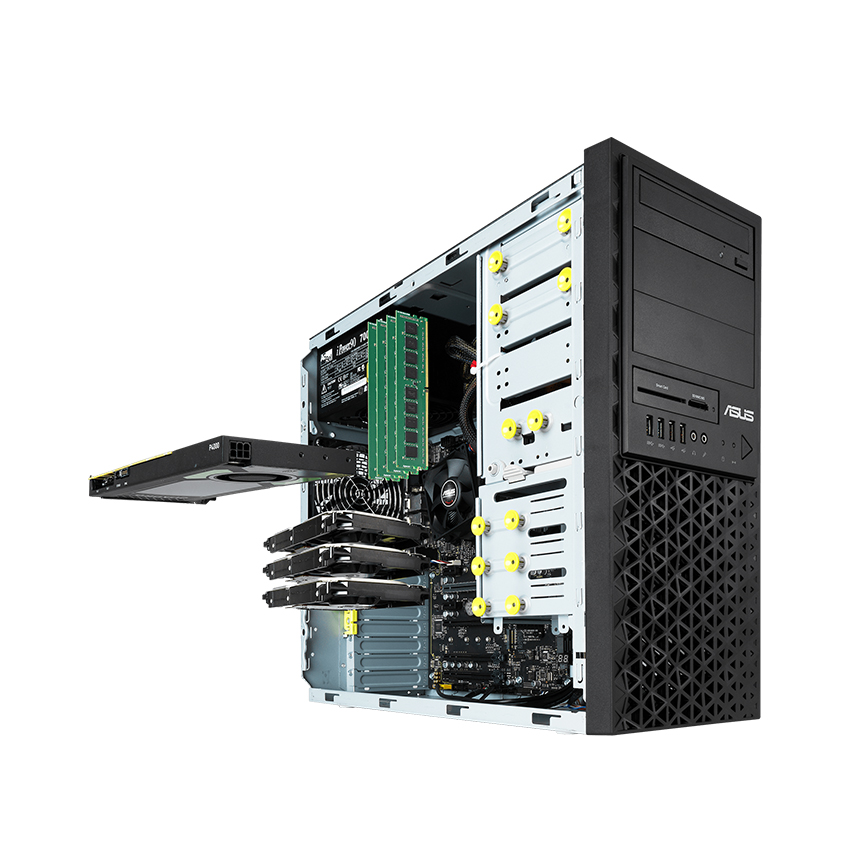 Máy tr?m Workstation Asus PRO E500 G6-1070K 022Z (70278106)/ Ðen/ Intel Core i7-10700K (up to 5.1GHz, 16MB)/ RAM 16GB/ 512GB SSD/ ASUS Turbo GeForce RTX 3070 D6/ No OS/ 3Yrs