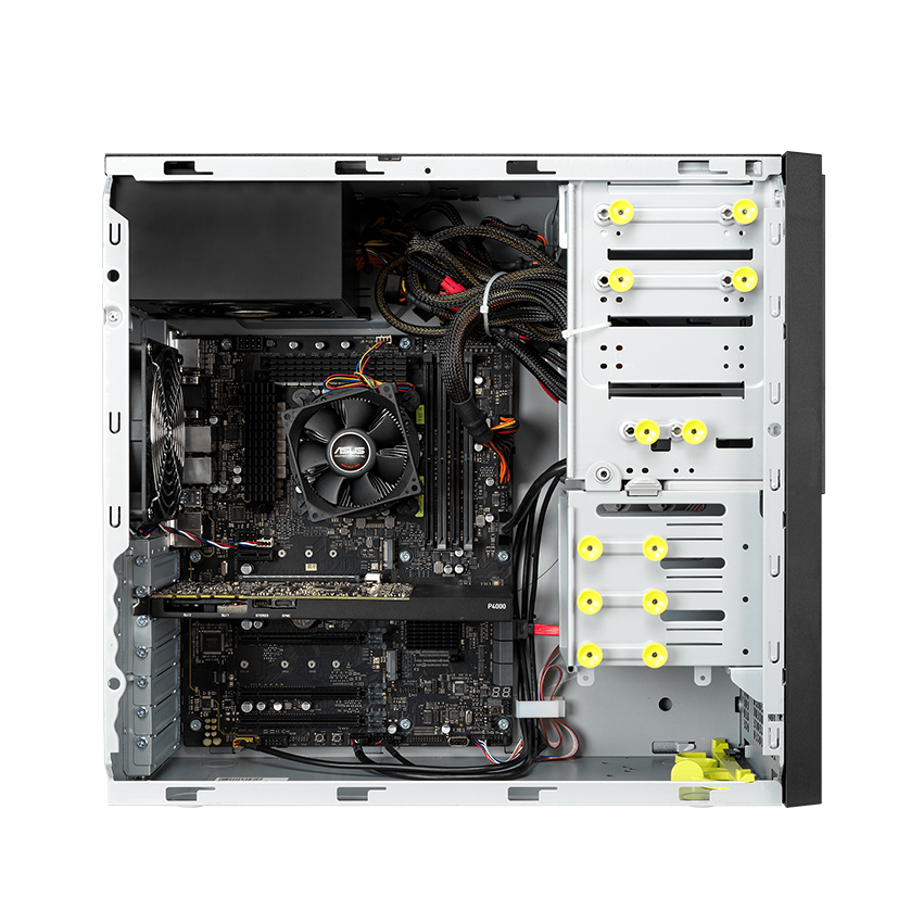 Máy tr?m Workstation Asus PRO E500 G6-1070K 021Z (70279768)/ Ðen/ Intel Core i7-10700K (up to 5.1GHz, 16MB)/ RAM 16GB/ 512GB SSD/ Nvidia GeForce RTX 3090 24GB/ K&M/ No OS/ 3Yrs