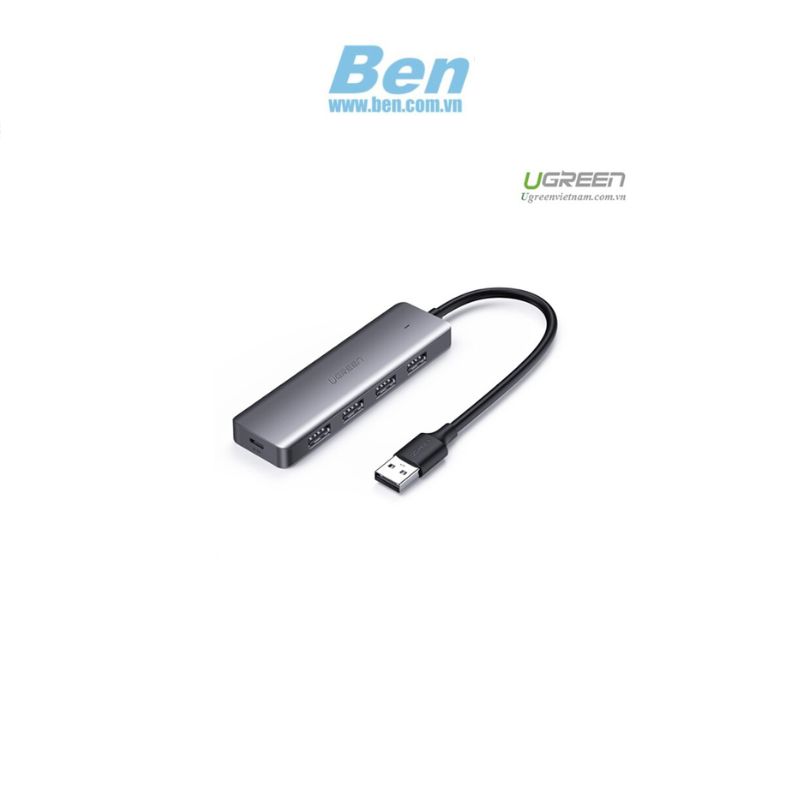 Hub chia 4 cổng USB 3.0 hỗ trợ cấp nguồn Micro USB chính hãng Ugreen 50985 cao cấp