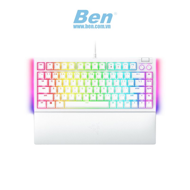 Bàn phím cơ có dây Razer BlackWidow V4 75% RGB White Edition Hotswap Razer Switch Orange RZ03-05001700-R3M1