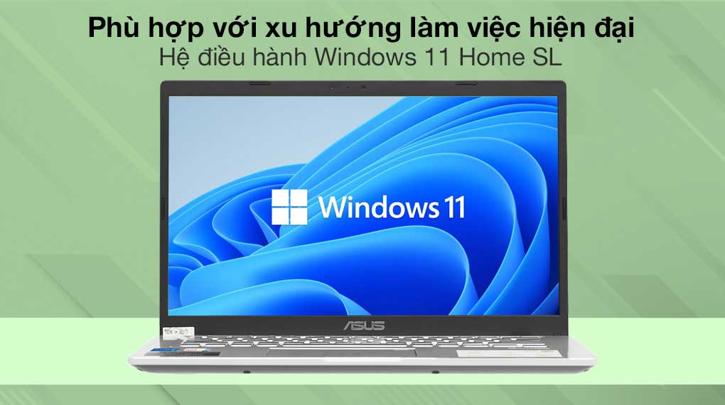 Laptop Asus Vivobook 14 X415EA-EB637W/ Bạc/ Intel Core i5-1135G7 (Up to 4.2Ghz, 8MB)/ RAM 8GB/ 512GB SSD/ Intel Iris Xe Graphics/ 14.0 Inch FHD/ 2 Cell/ Win 11SL/ 2Yrs