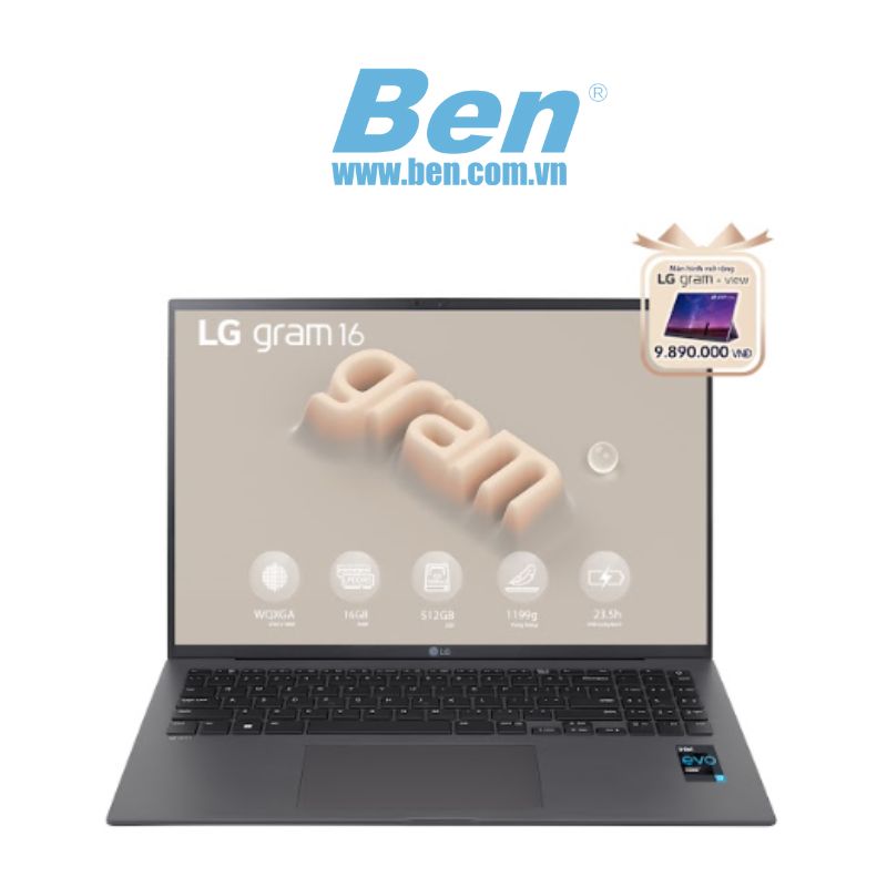 Laptop LG Gram 2023 ( 16Z90R-G.AH76A5 ) | Intel Core i7-1360P | RAM 16GB | 512GB SSD | Intel Iris Xe Graphics | 16 inch WQXGA+ | Win 11H | 1Yr