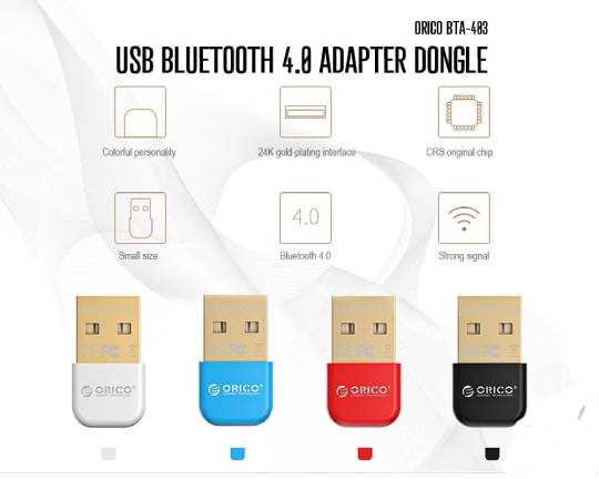 Thi?t b? k?t n?i Bluetooth 4.0 qua USB ORICO BTA-403 (Red)                                                                                                                                                                                                    