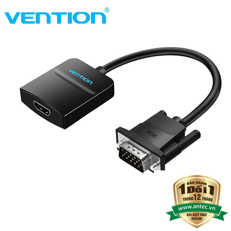 Cáp chuyển đổi VGA to HDMI (có Audio+Micro usb) chính hãng Vention ACNBB