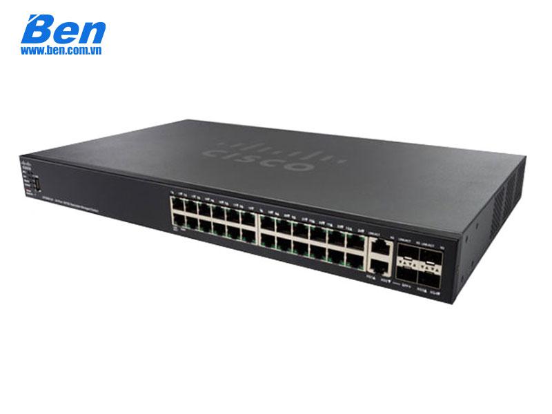 Cổng nối mạng Cisco SF550X-24 24-port 10/100 Stackable Switch ( SF550X-24-K9-EU )