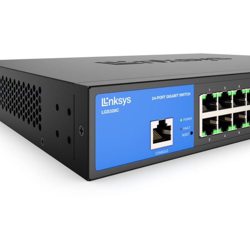 Thiết bị chia mạng Linksys LGS328C 24-Port Managed Gigabit Ethernet Switch with 4 10G SFP+ Uplinks/ 3Yrs