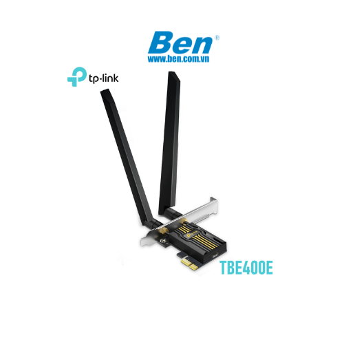 Cạc mạng không dây TP-Link PCI-E Archer TBE400E (Chuẩn BE/ BE6500Mbps/ 2 Ăng-ten ngoài/ Bluetooth)