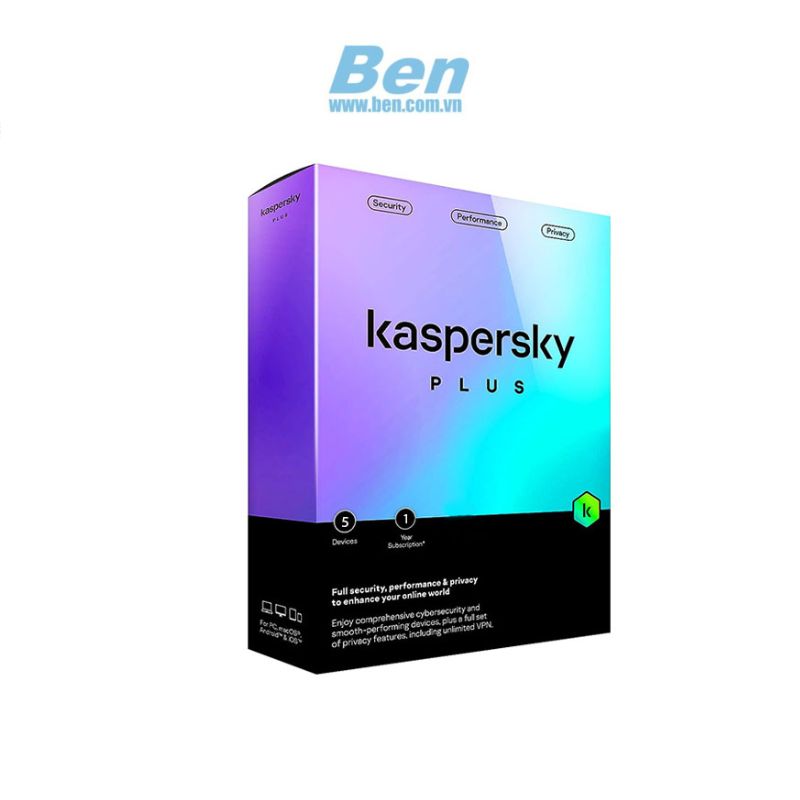 Phần mềm diệt vi rút Kaspersky Internet Security Plus (5User) 5PC - 1year ( bản mới )