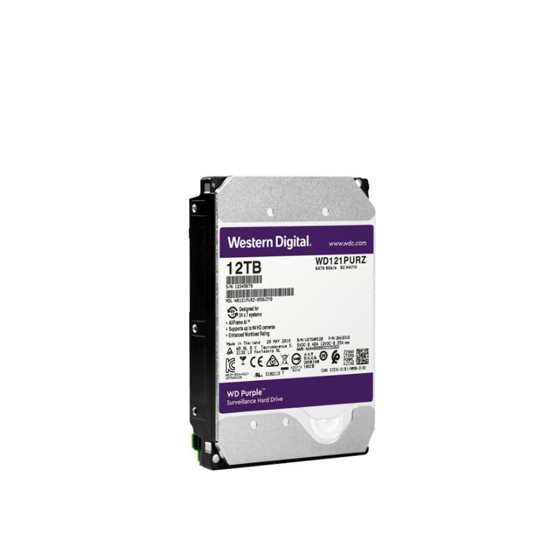 ổ cứng WD HDD Purple 12TB | 3.5 inch  | SATA 3 | 256MB Cache | 7200RPM ( WD121PURP)