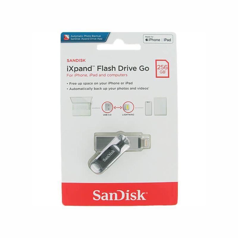 Thiết bị lưu trữ USB 256GB SanDisk iXpand Flash Drive Go/ Black/ (SDIX60N-256G-GN6NE)