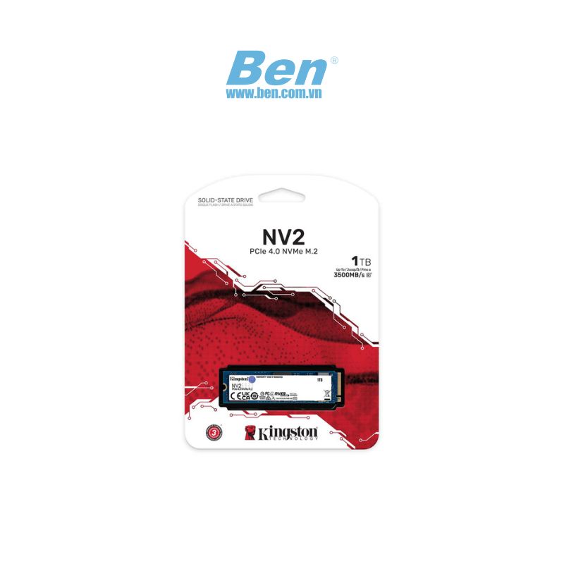 Ổ Ssd Kingston Snv2S 1Tb Pcie Nvme Gen4X4 M2.2280 (Đọc 3.500 Mb/S , Ghi: 2.100 Mb/S) (Snv2S/1000G)