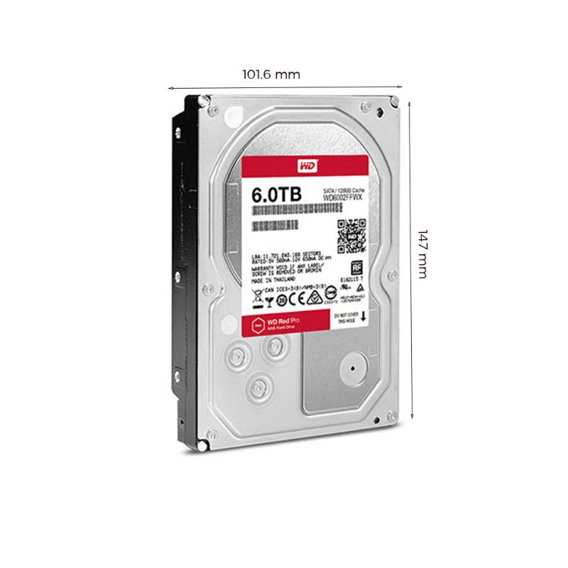 ổ cứng gắn trong HDD Western Red Pro 6TB 3.5 SATA3 / 256MB Cache /7200rpm (WD6003FFBX)