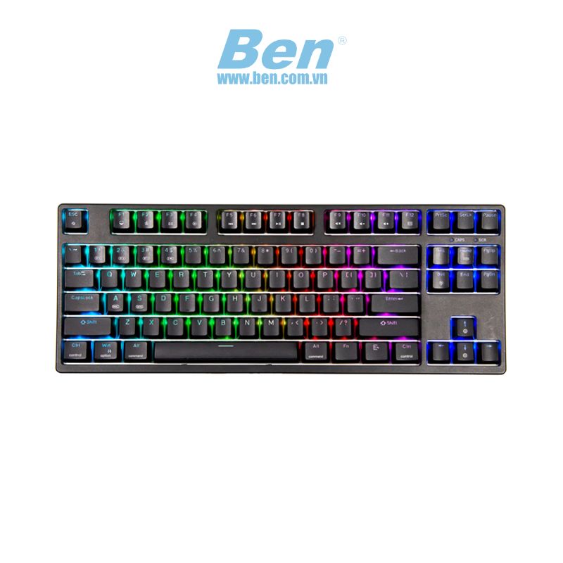 Bàn phím cơ không dây Fuhlen T87S Pro Black Blue Switch