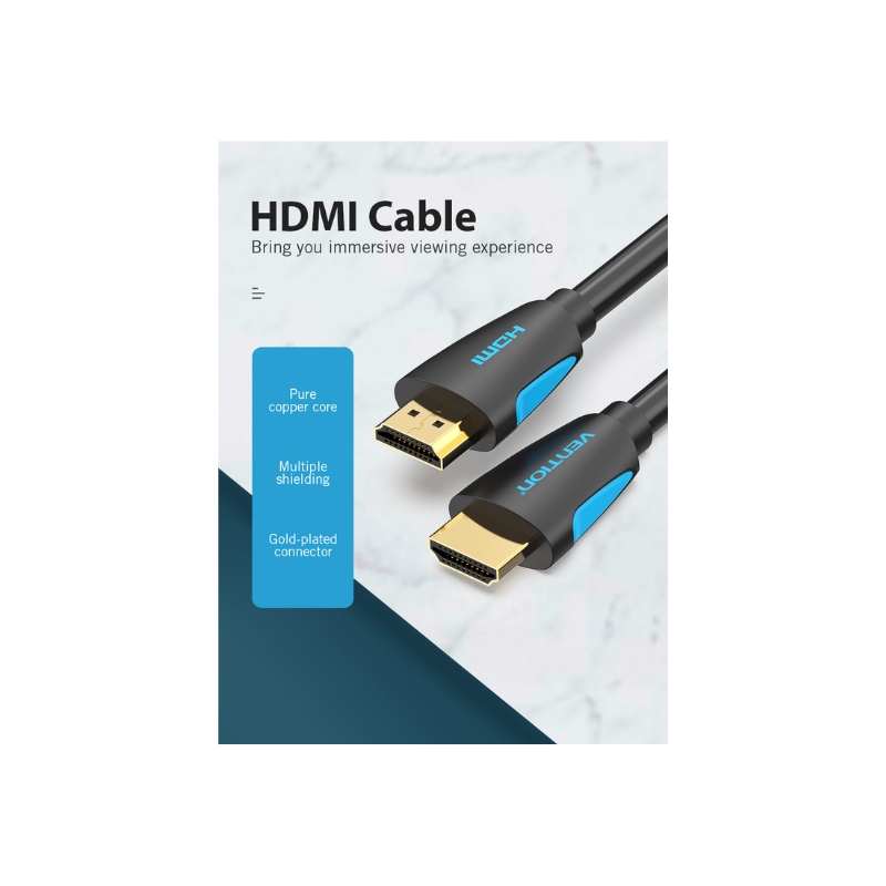 Cáp HDMI 2.0V VENTION VAA-M02-B1000 (10m/tròn)