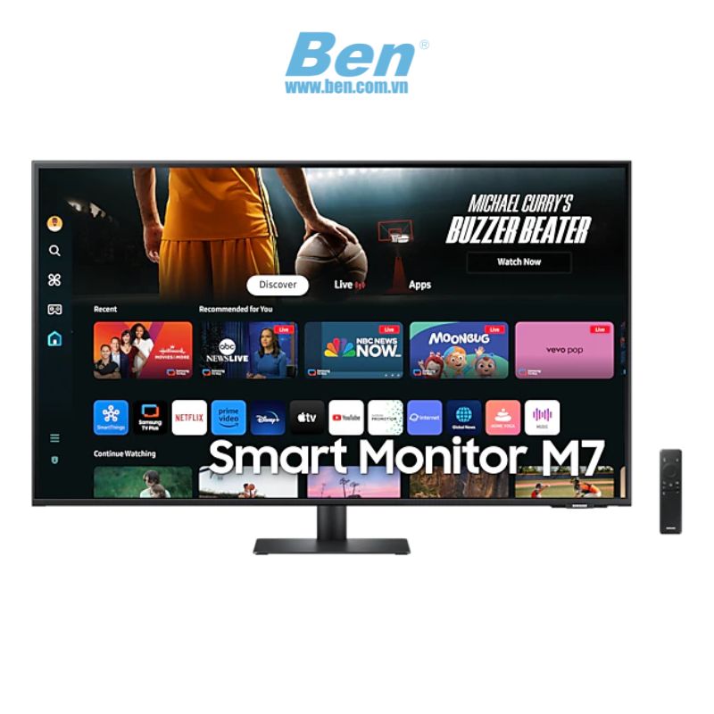 Màn hình máy tính Samsung M7 M70D ( LS43DM702UEXXV ) | 43 inch 4K | 60Hz | VA | 4 ms | USB + HDMI | Wifi | 2Yrs