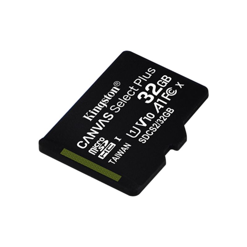 Thẻ nhớ Kingston 32GB micrioSDHC Canvas Select Plus 100R A1 C10 Single Pack w/o ADP (SDCS2/32GBSP)