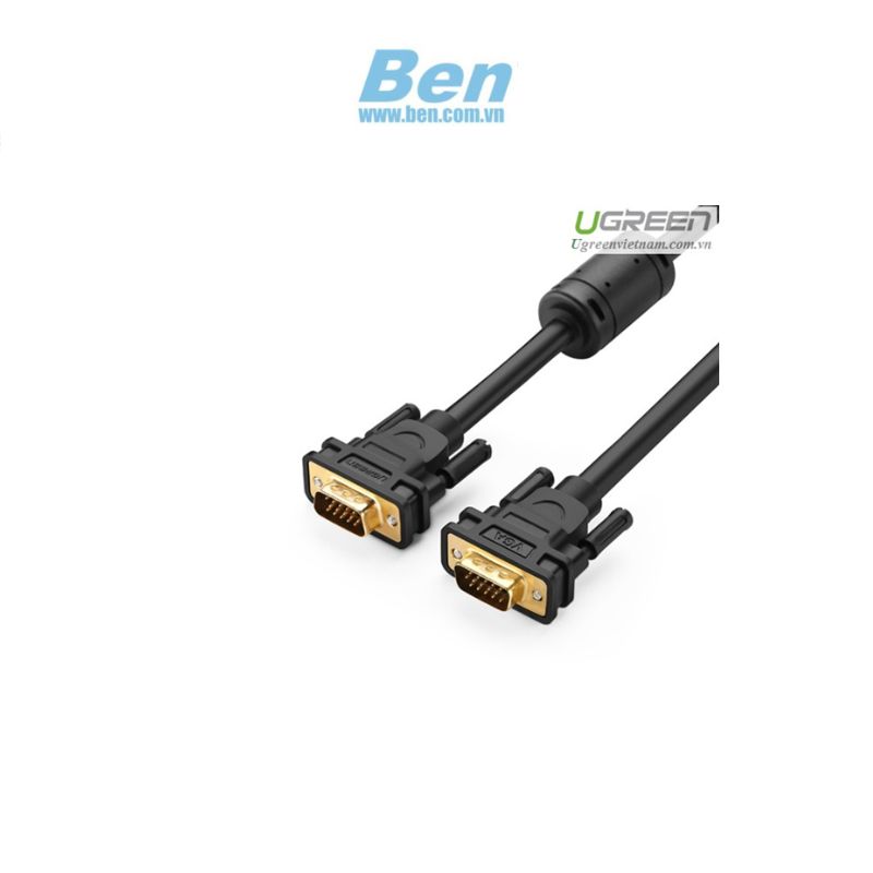 Cáp VGA 3+6C dài 1,5M cho Màn Hình, Máy Chiếu Chính Hãng Ugreen 11630 Cao Cấp