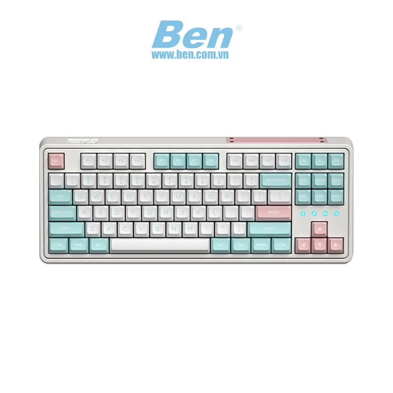 Bàn phím cơ Không dây FL-Esport CMK87 SAM Marshmallow RGB Kailh BOX White sw (USB/Bluetooth/3Mode/Hotswap)