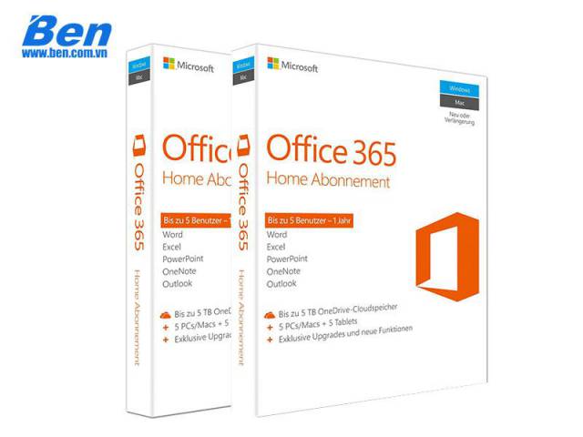 Phần mềm bản quyền Office 365 home Premium (6GQ-00018) Giá Rẻ | Ben Computer