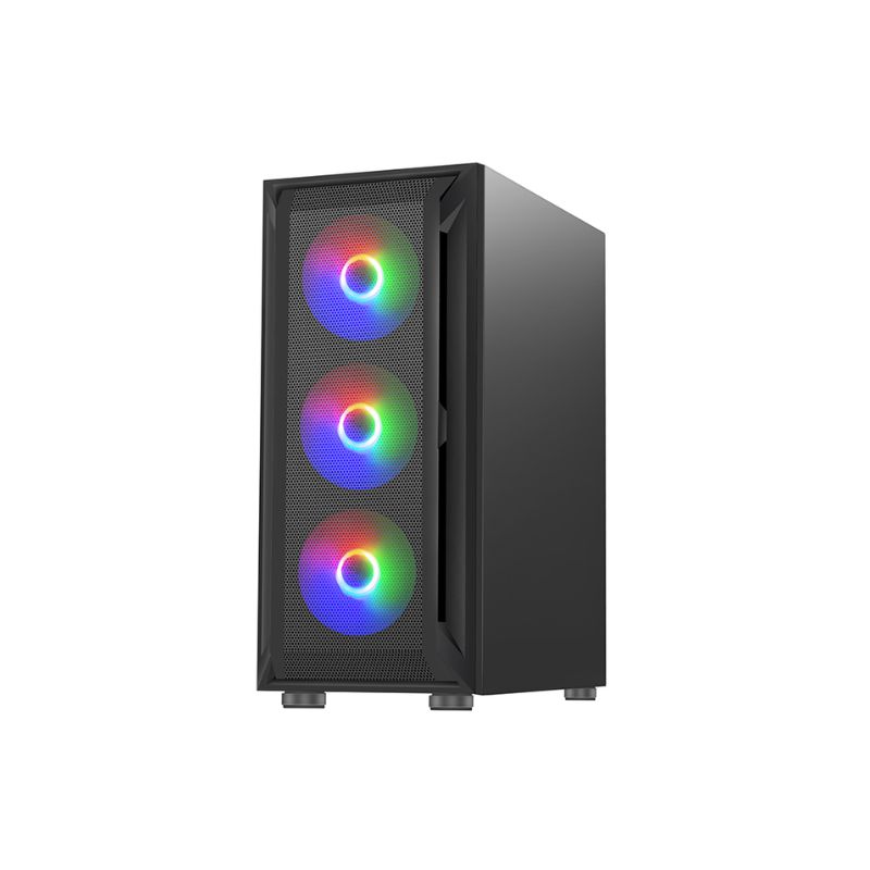 Vỏ case KENOO ESPORT AF302-3F Black (Mid Tower / Màu Đen)