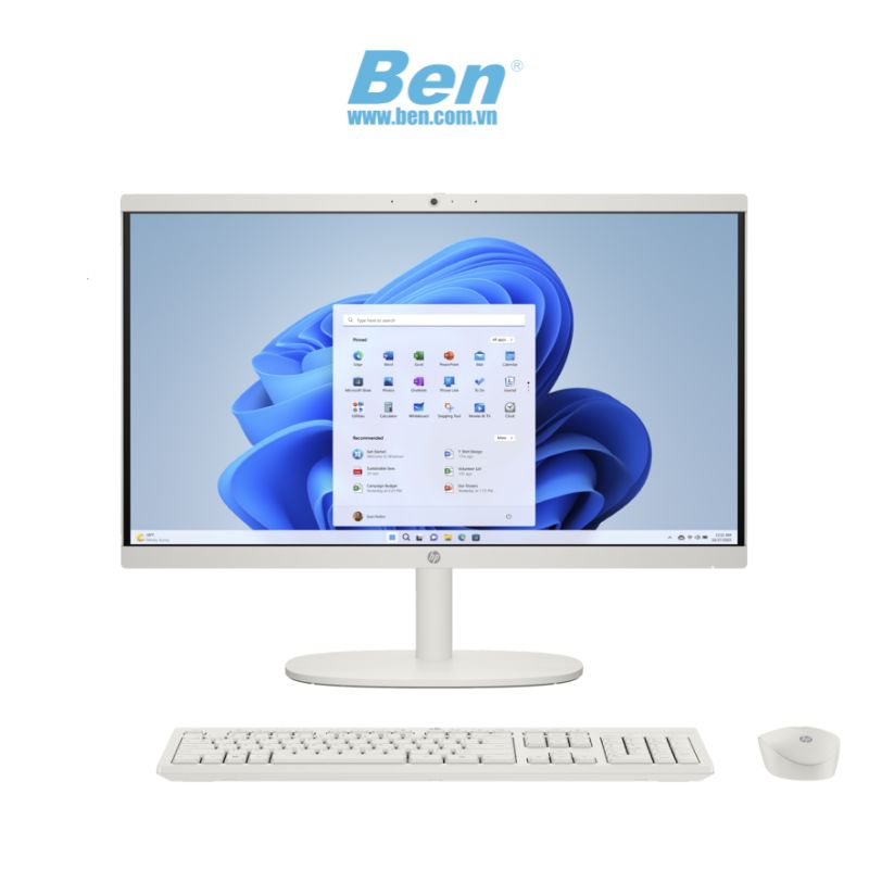 Máy tính để bàn All In One HP 22-dg0017d ( AY8C6PA ) | White | Intel Core i3-N300 | RAM 8GB | 256GB SSD | Intel UHD Graphics | 21,5 inch FHD | K & M | Win 11 Home SL | 1Yr