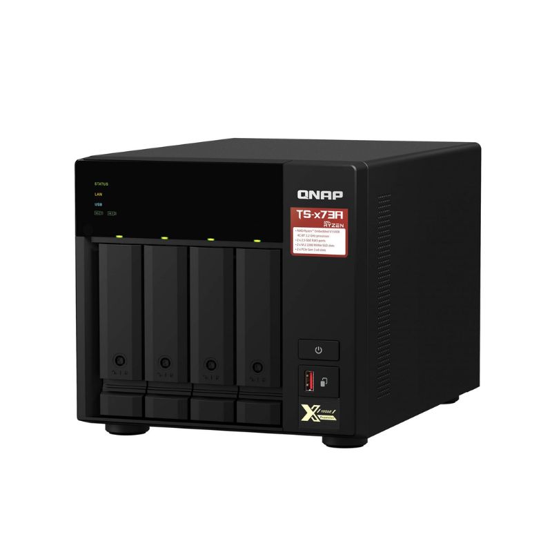 Thiết bị lưu trữ QNAP TS-473A-8G ( 4-Bay | Ryzen V1500B | RAM 8GB | M.2 PCIe Gen3 | 2.5 GbE | USB 3.2 )