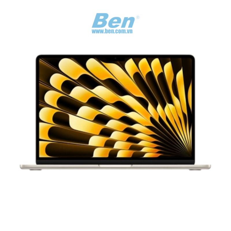 Laptop Apple Macbook air 2024 | Starlight | M3 Chip | 13.6 Inch |  8C CPU | 8C GPU | Ram 8GB | 256GB SSD | 1Yr ( MRXT3 SA/A)