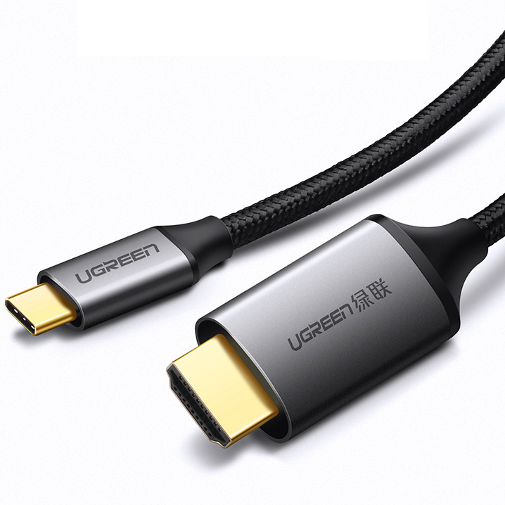 Cáp USB Type-C to HDMI hỗ trợ 4K,3D dài 1,5m chính hãng Ugreen 50570 cao cấp