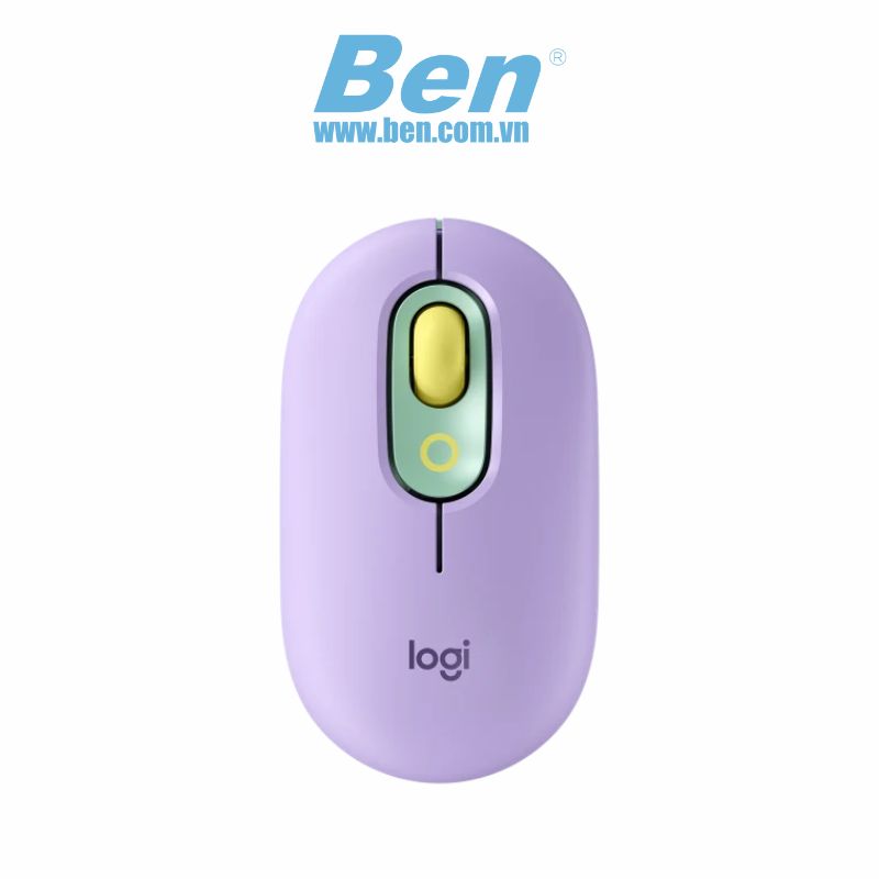 Chuột không dây Logitech Pop Emoji LAVENDER ( USB | Bluetooth | Tím )